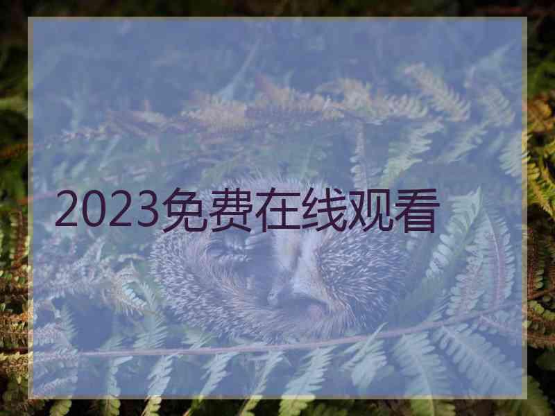 2023免费在线观看