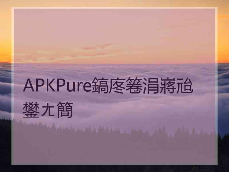 APKPure鎬庝箞涓嶈兘鐢ㄤ簡