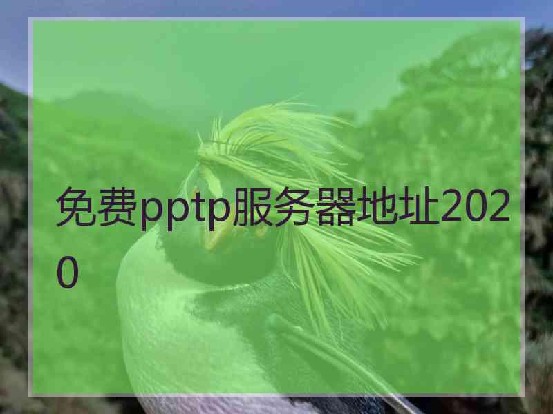 免费pptp服务器地址2020