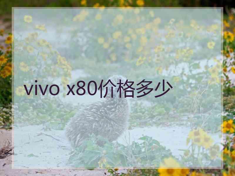 vivo x80价格多少