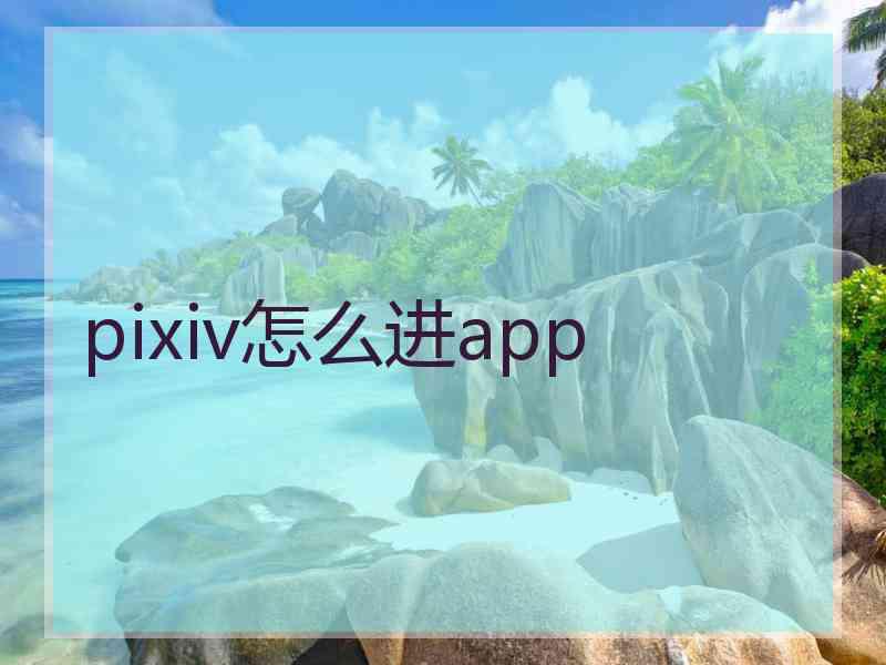 pixiv怎么进app