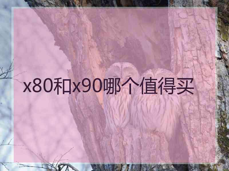 x80和x90哪个值得买