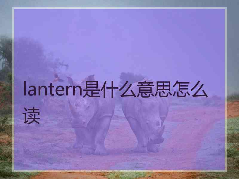 lantern是什么意思怎么读