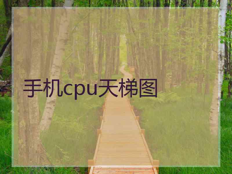 手机cpu天梯图