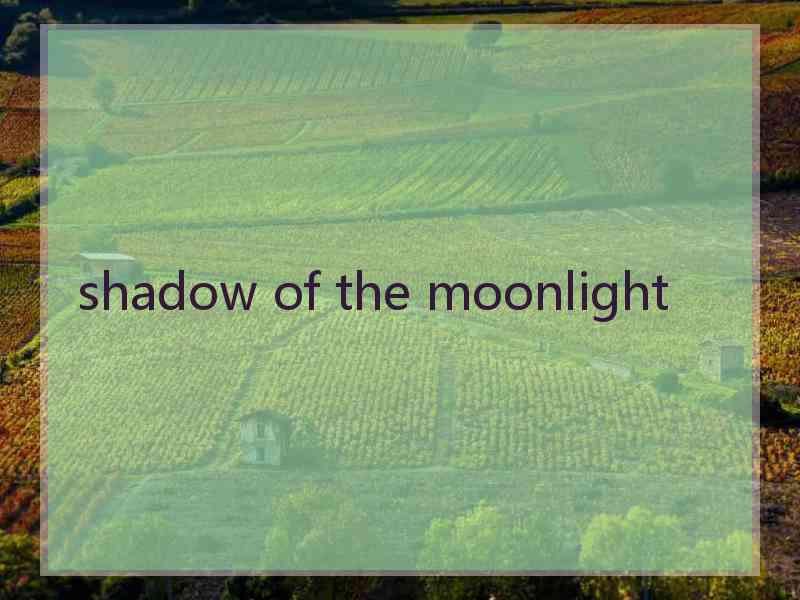 shadow of the moonlight