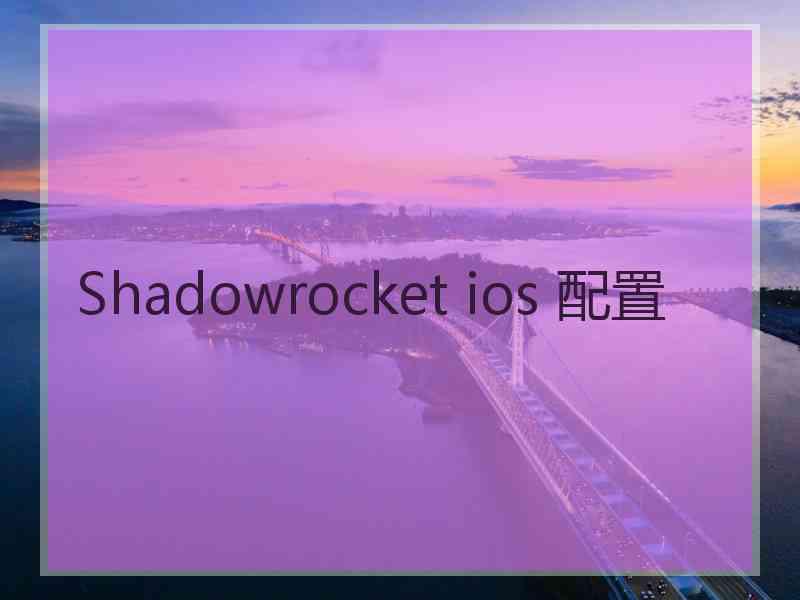 Shadowrocket ios 配置