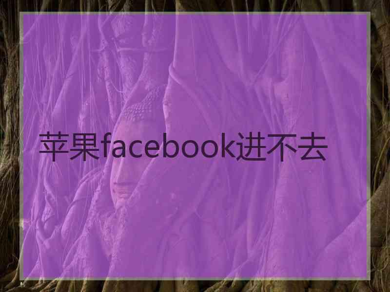 苹果facebook进不去