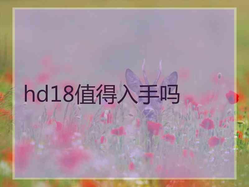 hd18值得入手吗