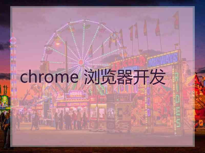 chrome 浏览器开发