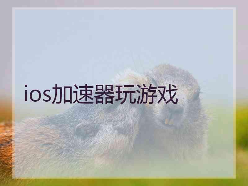 ios加速器玩游戏