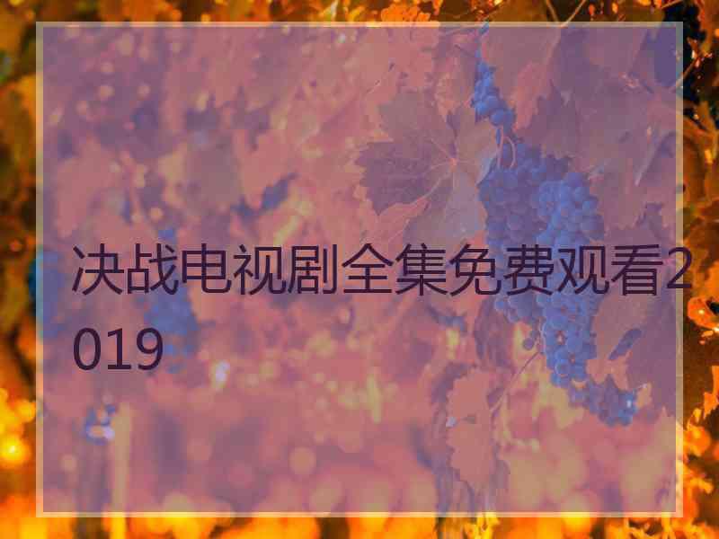 决战电视剧全集免费观看2019