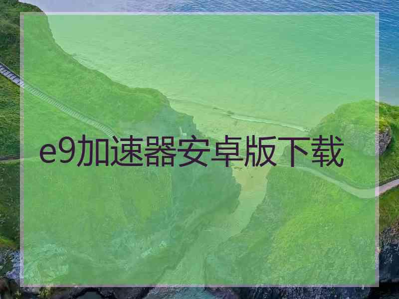 e9加速器安卓版下载