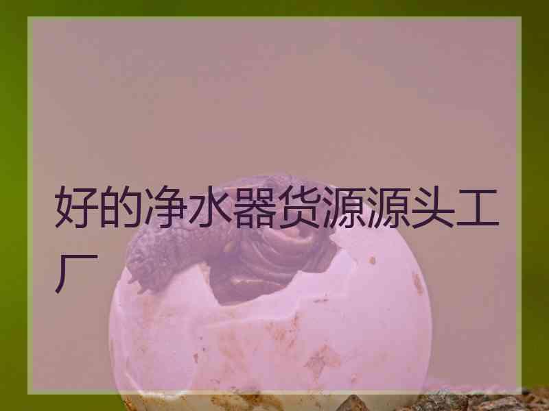 好的净水器货源源头工厂