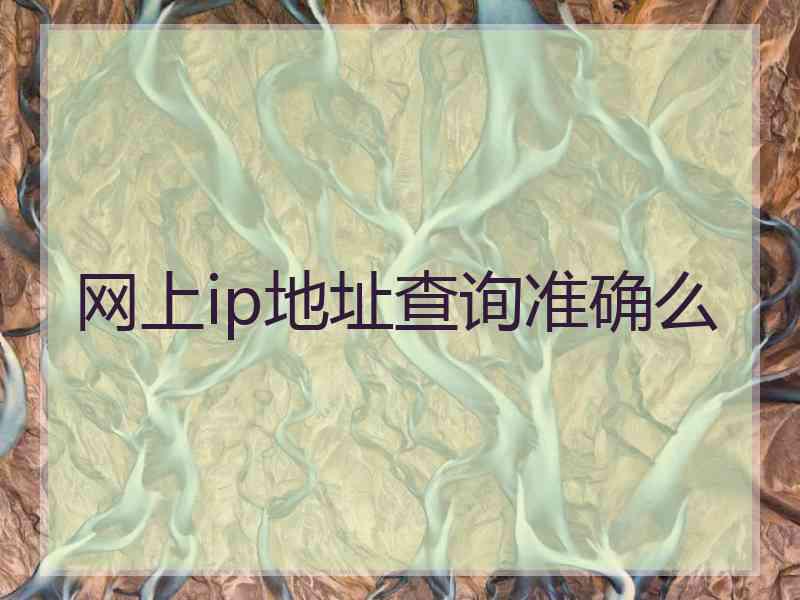 网上ip地址查询准确么