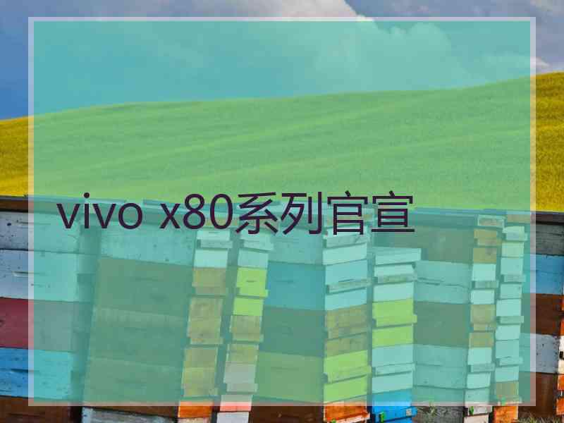 vivo x80系列官宣