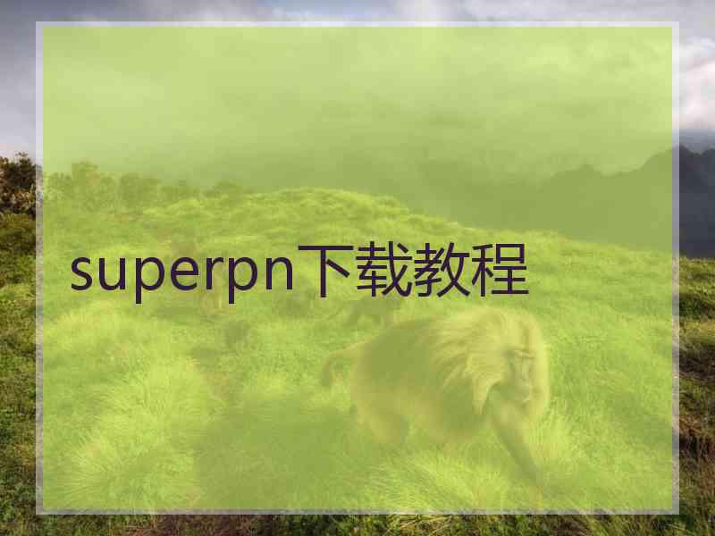 superpn下载教程