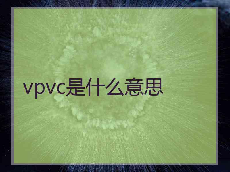 vpvc是什么意思