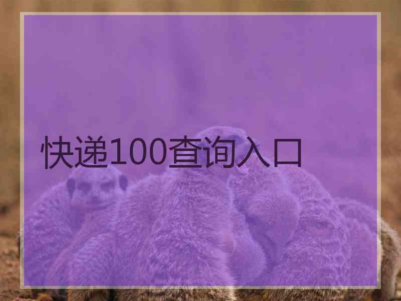 快递100查询入口