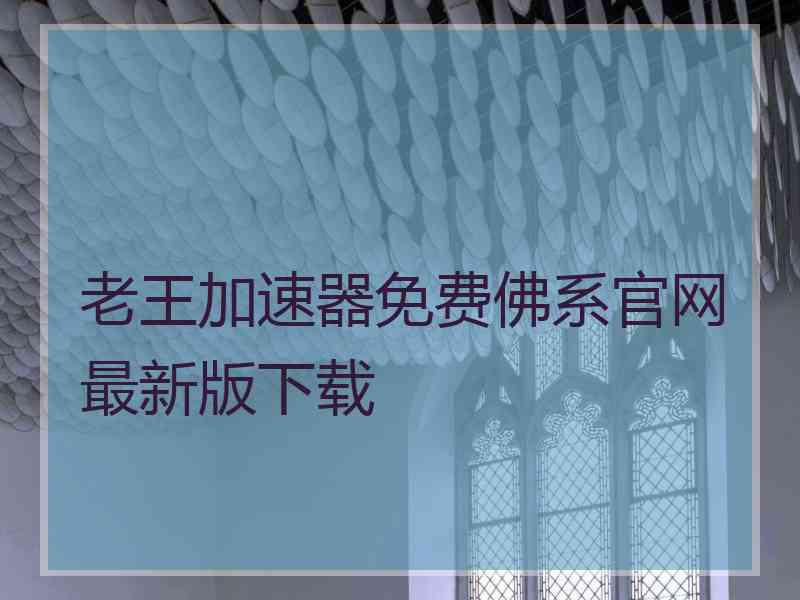 老王加速器免费佛系官网最新版下载