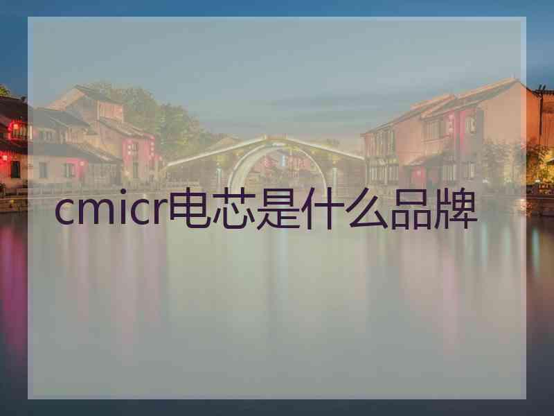 cmicr电芯是什么品牌