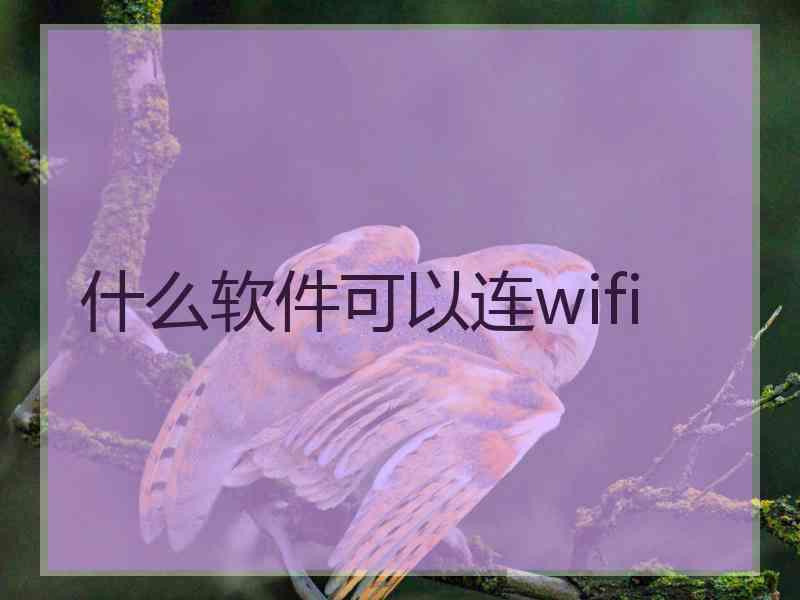 什么软件可以连wifi