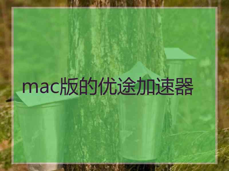 mac版的优途加速器