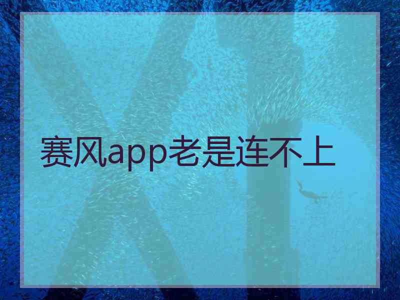 赛风app老是连不上