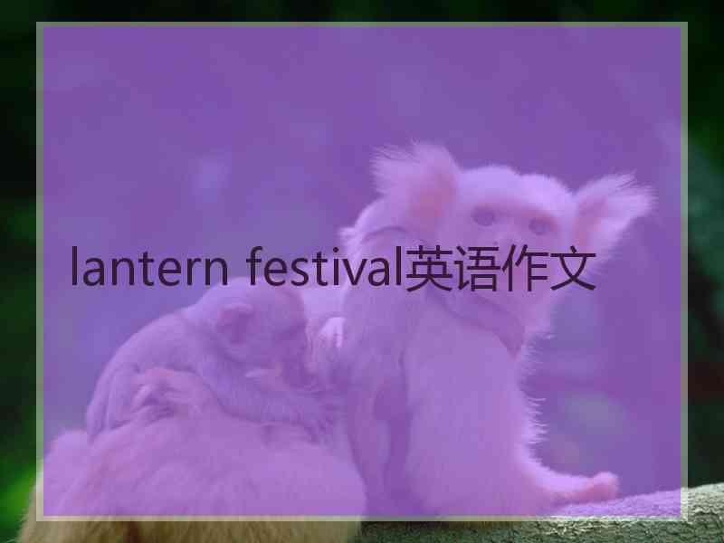 lantern festival英语作文