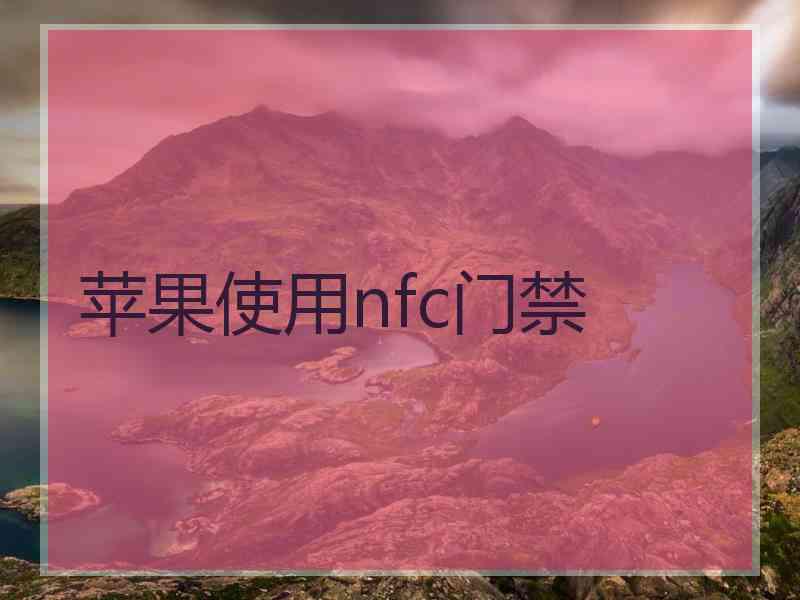 苹果使用nfc门禁