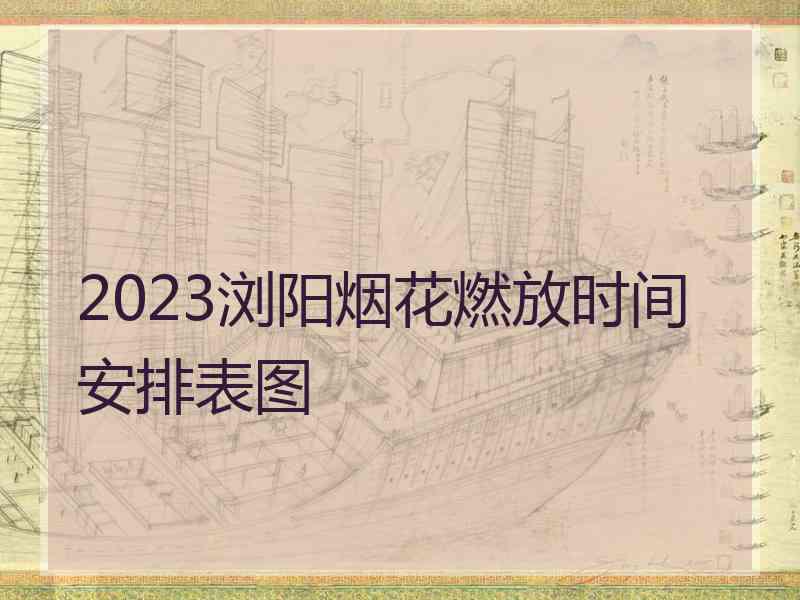 2023浏阳烟花燃放时间安排表图