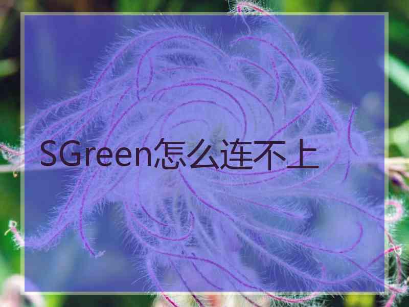 SGreen怎么连不上