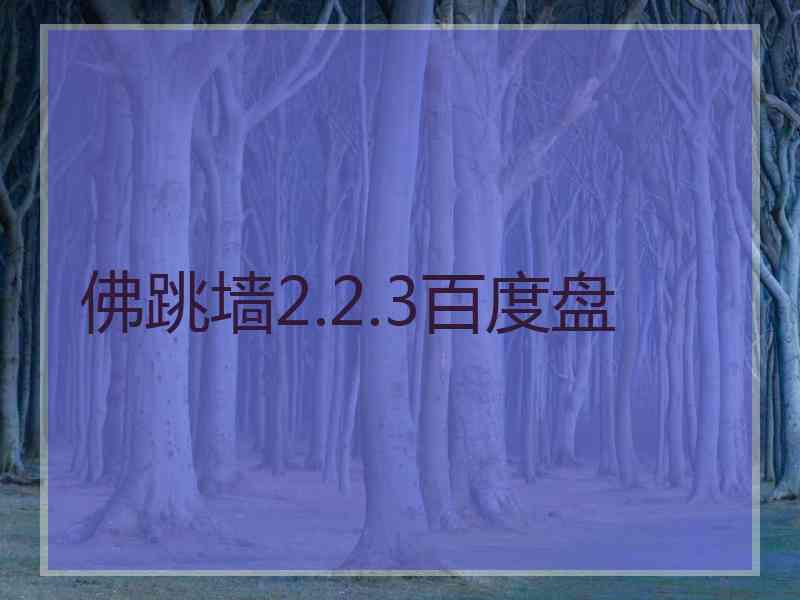 佛跳墙2.2.3百度盘